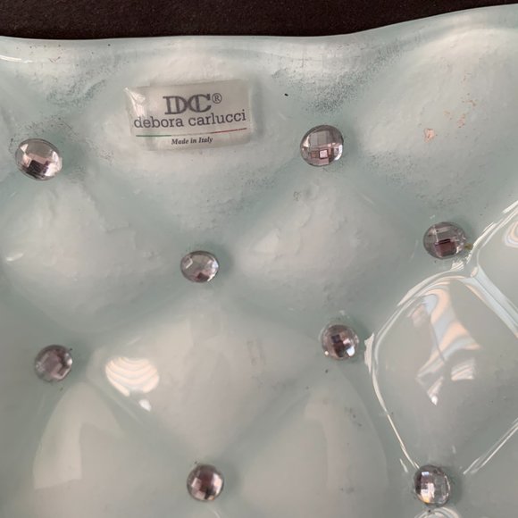 Debora Carlucci MURANO Candy Dish Swarovski CRYSTAL ACCENT - Picture 5 of 7